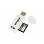 Integral USB2.0 CARDREADER SINGLE SLOT SD ETAIL lecteur de carte mémoire Blanc