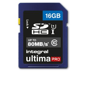 Integral 16GB ULTIMAPRO SDHC/XC 80MB CLASS 10 UHS-I U1 16 Go SD