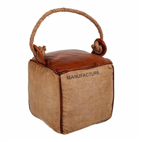 Butée de porte Alexandra House Living Cuir 20 x 20 x 20 cm Marron