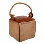 Butée de porte Alexandra House Living Cuir 20 x 20 x 20 cm Marron