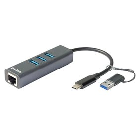 D-Link Adaptateur USB-C/USB vers Gigabit Ethernet avec 3 ports USB 3.0 DUB-2332