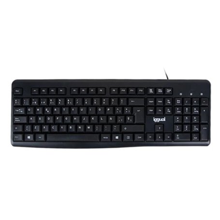 iggual CK-BASIC2-105T clavier Bureau USB QWERTY Noir