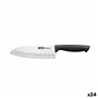 Couteau de cuisine Quttin Santoku Black 17 cm (24 Unités)