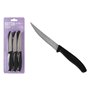 Ensemble de Couteaux Quttin 11 cm Noir Argenté 6 Pièces (12 Unités)