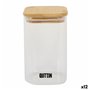 Récipient de Conservation des Aliments Quttin Bambou Verre Borosilicaté 720 ml (12 Unités)