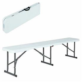 Banc Lifetime Pliable Blanc 183 x 29 x 42 cm