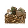 Décorations de Noël DKD Home Decor Naturel 25 x 25 x 25 cm (3 Pièces)