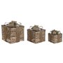 Décorations de Noël DKD Home Decor Naturel 25 x 25 x 25 cm (3 Pièces)