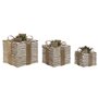 Décorations de Noël DKD Home Decor Blanc Doré Naturel 25 x 25 x 25 cm (3 Pièces)