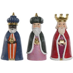 Décorations de Noël Home ESPRIT Multicouleur Rois Mages 9,5 x 7,5 x 20 cm (3 Pièces) Décorations de Noël Home ESPRIT Multicouleur Rois Mages 9