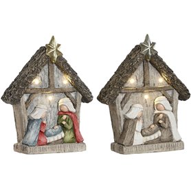 Crèche de Noël Home ESPRIT Vert Gris Magnésium 27