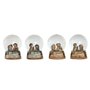 Crèche de Noël Home ESPRIT Multicouleur Résine Aluminium Verre 8 x 8 x 10 cm (4 Unités)