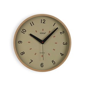 Horloge Murale Versa Beige Plastique 4 x 30 x 30 cm