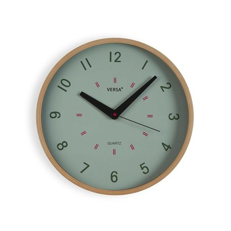 Horloge Murale Versa Vert Plastique 4 x 30 x 30 cm