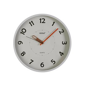 Horloge Murale Versa Blanc Plastique 4 x 30 x 30 cm