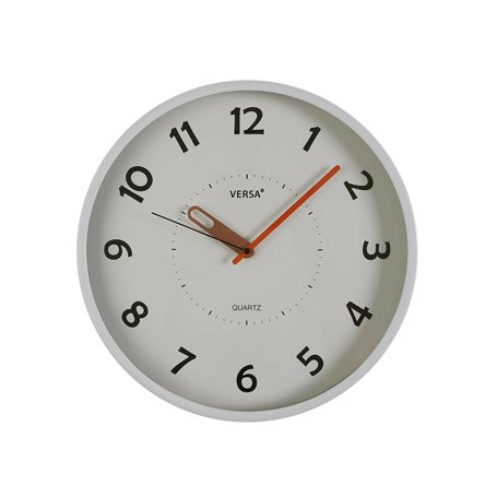 Horloge Murale Versa Blanc Plastique 4 x 30 x 30 cm