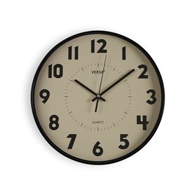 Horloge Murale Versa Beige Plastique 4 x 30 x 30 cm