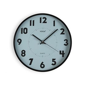 Horloge Murale Versa Bleu Plastique 4 x 30 x 30 cm