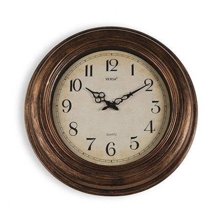 Horloge Murale Versa Antique Doré Plastique 4