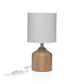 Lampe de bureau Versa Miracle Beige Céramique 14 x 28 x 10 cm