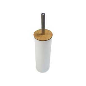 Brosse de salle de wc Versa Blanc Métal Bambou 38