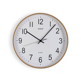 Horloge Murale Versa Plastique Quartz Bois MDF 5 x 35 x 35 cm