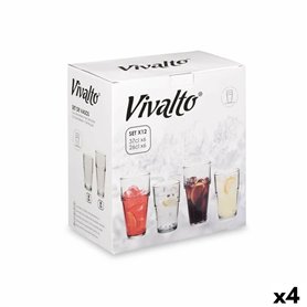 Set de Verres Transparent verre 260 ml 370 ml (4 Unités)