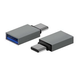 AISENS A108-0718 changeur de genre de câble USB-C USB-A Gris