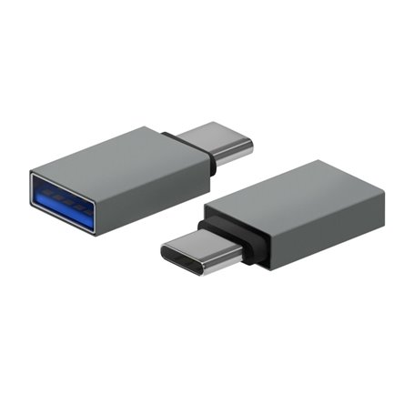 AISENS A108-0718 changeur de genre de câble USB-C USB-A Gris
