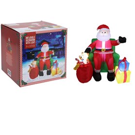 Père Noël Lifetime 120 cm Gonflable Lumière LED