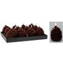 Bougie LED Lifetime Marron Pomme de pin 13 cm Effet flamme