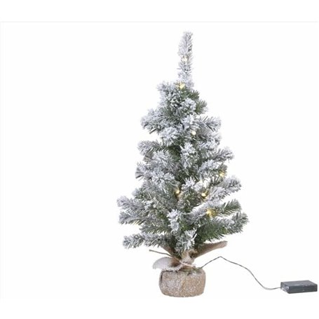 Sapin de Noël Lumineo Imperial Enneigé Ø 36 x 60 cm Mini MicroLED