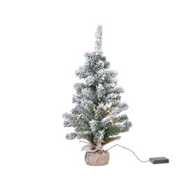 Sapin de Noël Lumineo Imperial Enneigé Ø 30 x 45 cm Plastique Mini MicroLED