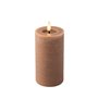 Bougie LED Lumineo Marron Ø 7 x 15 cm Effet flamme