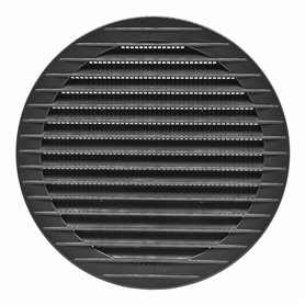 Grille de ventilation EDM 87722 Anthracite Ø 15 cm