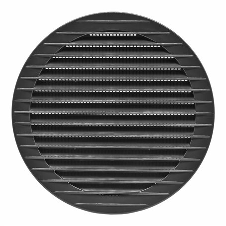 Grille de ventilation EDM 87722 Anthracite Ø 15 cm