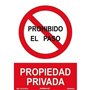 Panneau Archivo 2000 "PROHIBIDO EL PASO PROPIEDAD PRIVADA" polypropylène 32 x 30 cm