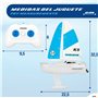 Bateau radiocommandé Colorbaby Voilier (2 Unités)