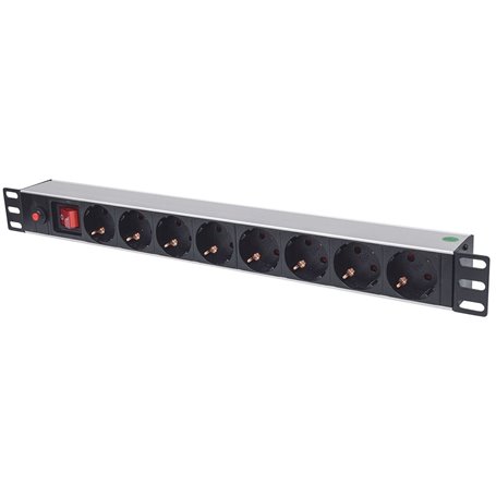 Intellinet 713986 unité de distribution d'énergie 8 sortie(s) CA 1U Aluminium