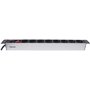Intellinet 713986 unité de distribution d'énergie 8 sortie(s) CA 1U Aluminium, Noir