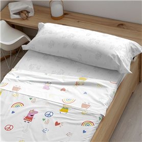 Jeu de draps Peppa Pig Peace Multicouleur