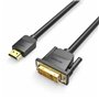 Vention ABFBH câble vidéo et adaptateur 2 m HDMI Type A (Standard) DVI-D Noir