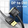 Vention HAFBF câble vidéo et adaptateur 2 m DisplayPort DVI Noir