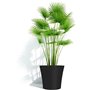 Pot de fleurs - GARDEN ID - Green Care Sense Noir-Anthracite - 30 x 27 cm - Garantie de 10 ans - 100% recyclé - Résistan