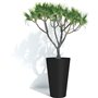 Pot de fleurs haut - GARDEN ID - Green Care Sense Haut Noir-Anthr. - 55 cm - Garanti 10 ans - 100% recyclé - Résistance 