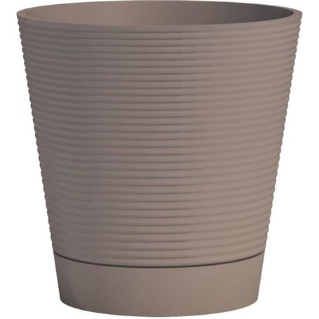 Pot réserve d'eau - GARDEN ID - Green Care Sense Taupe 30 cm - Garanti 10ans - 100% recyclé