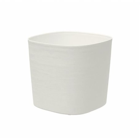 Pot avec réserve d'eau - GARDEN ID Respect - Blanc 20 x 20 cm - avec 100% déchets ménagers et 100% recyclable -  Surface structu