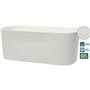 Jardiniere avec réserve d'eau - GARDEN ID Respect - Blanc 50 x 17 cm - 100% déchets ménagers - 100% recyclable - Surface