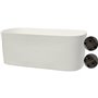 Jardiniere avec réserve d'eau - GARDEN ID Respect - Blanc 50 x 17 cm - 100% déchets ménagers - 100% recyclable - Surface