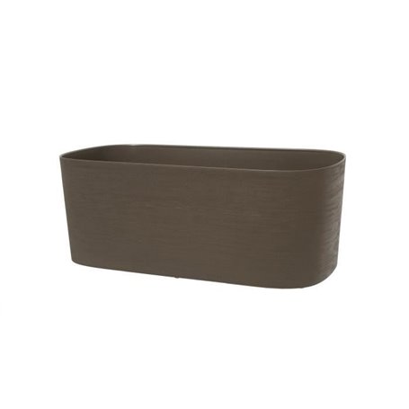 Jardiniere XL a réserve d'eau - GARDEN ID Respect - Taupe 80 x 38 cm - 100% déchets ménagers - 100% recyclable - Surface structu